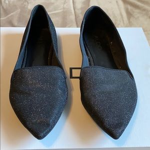 Aldo Black Sparkly Flats